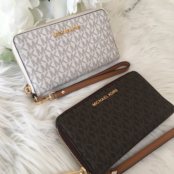 Last1✨Michael Kors jet set Large flat phone wallet - Picture 2 of 8